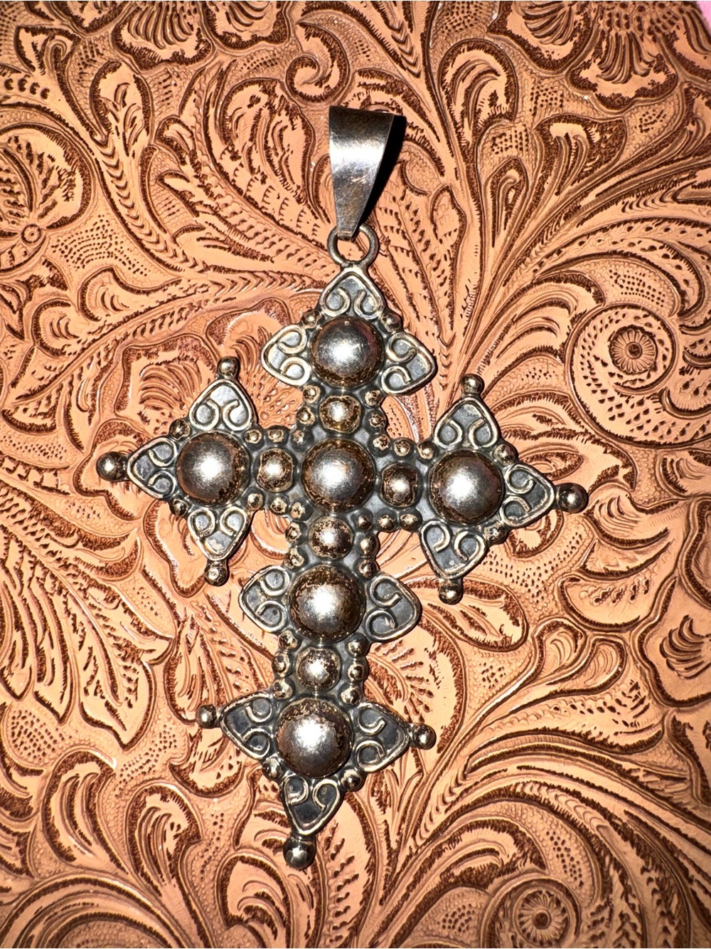 Sterling Silver Huge Cross Pendant